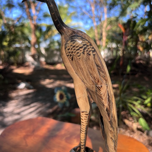Artisan Water buffalo horn carved Bird Figurine - Picture 8 of 13